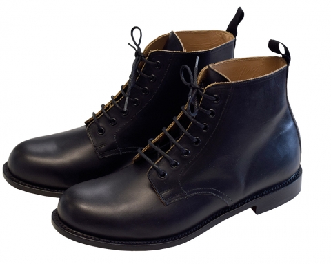 Aero Jarrow Marchers Boots Black Leather Sole