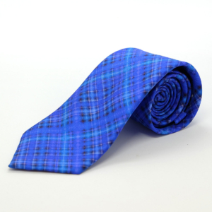 blue tartan tie