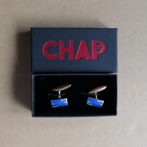 Blue Art Deco Cufflinks