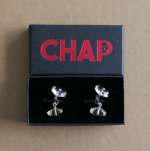 Faceted Citrine Silver Cufflinks