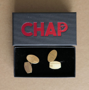 Gold Deco Chain Cufflinks