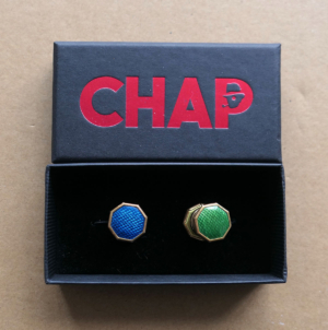Green/Blue Lion Brand Cufflinks