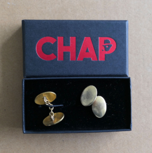 Plain Gold Oval Cufflinks