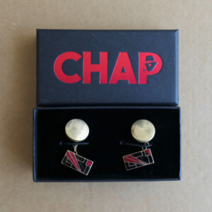 Red and Black Deco Cufflinks