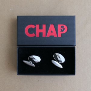 Oval Mono Deco Cufflinks