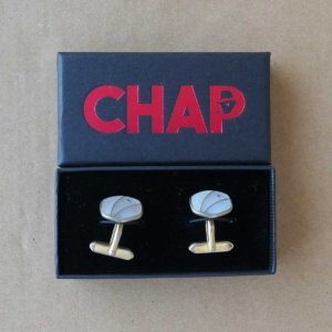Hexagonal Mother-of-pearl Cufflinks